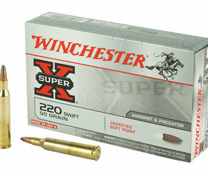 Winchester Ammunition Super-X 220 Swift 50 Grain Pointed Soft Point 20 Round Box X220S