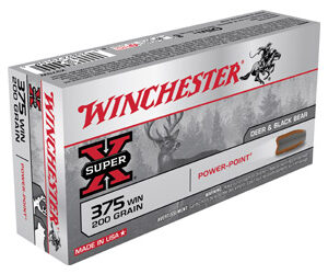 Winchester Ammunition Super-X 375WIN 200 Grain Power Point 20 Round Box X375W