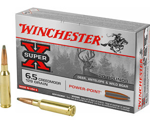 Winchester Ammunition Super-X 6.5 Creedmoor 129 Grain Power Point 20 Round Box X651