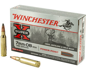Winchester Ammunition Super-X 7MM-08 Remington 140 Grain Power Point 20 Round Box X708