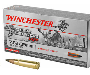 Winchester Ammunition Deer Season 762X39 123 Grain Poly Tip 20 Round Box X76239DS