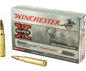 Winchester Ammunition Super-X 8MM Mauser 170 Grain Power Point 20 Round Box X8MM