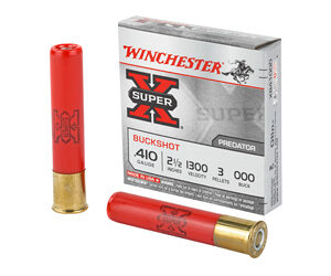 Winchester Ammunition Super-X 410 Gauge 2.5" 000 Buckshot 3 Pellets 5 Round Box XB41000