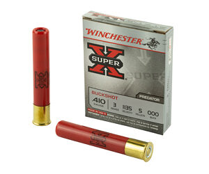 Winchester Ammunition Super-X 410 Gauge 3" 000 Buckshot 5 Pellets 5 Round Box XB413
