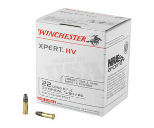 Winchester Ammunition Xpert 22LR 36 Grain Lead Hollow Point 500 Round Box XPERT22