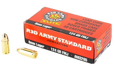 Century Arms Red Army Standard Elite  9MM  124Gr  Full Metal Jacket  50 Round Box AM3295
