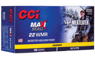 CCI Maxi-Mag  22WMR  40 Grain  Jacketed Hollow Point  200 Round Box 958ME