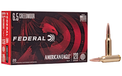 Federal American Eagle  6.5 Creedmoor  120 Grain  Total Metal Jacket  20 Round Box AE65CRD3