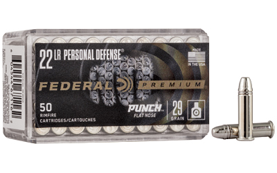 Federal Premium  Punch  22 LR  29 Grain  Flat Nose  50 Round Box PD22L1