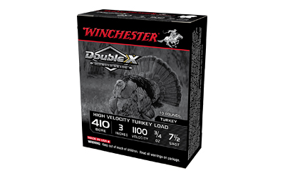 Winchester Ammunition High Velocity Turkey Load  410 Gauge 3"  #7.5  3/4 oz.  10 Round Box STH4137