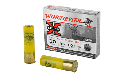 Winchester Ammunition Super-X  20 Gauge  2.75"  0.75 oz.  Slug  5 Round Box X20RSM5
