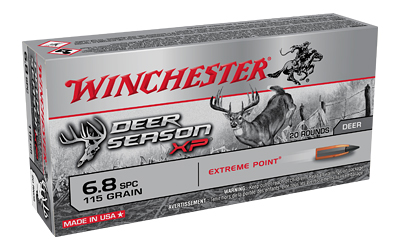 Winchester Ammunition Deer Season XP  6.8 SPC  120 Grain  Polymer Tip  20 Round Box X68SPCDS