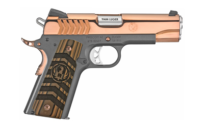 Ruger SR1911 9MM 4.25" 9 Rounds PVD and Black Nitride Finish, Rose Gold and Black