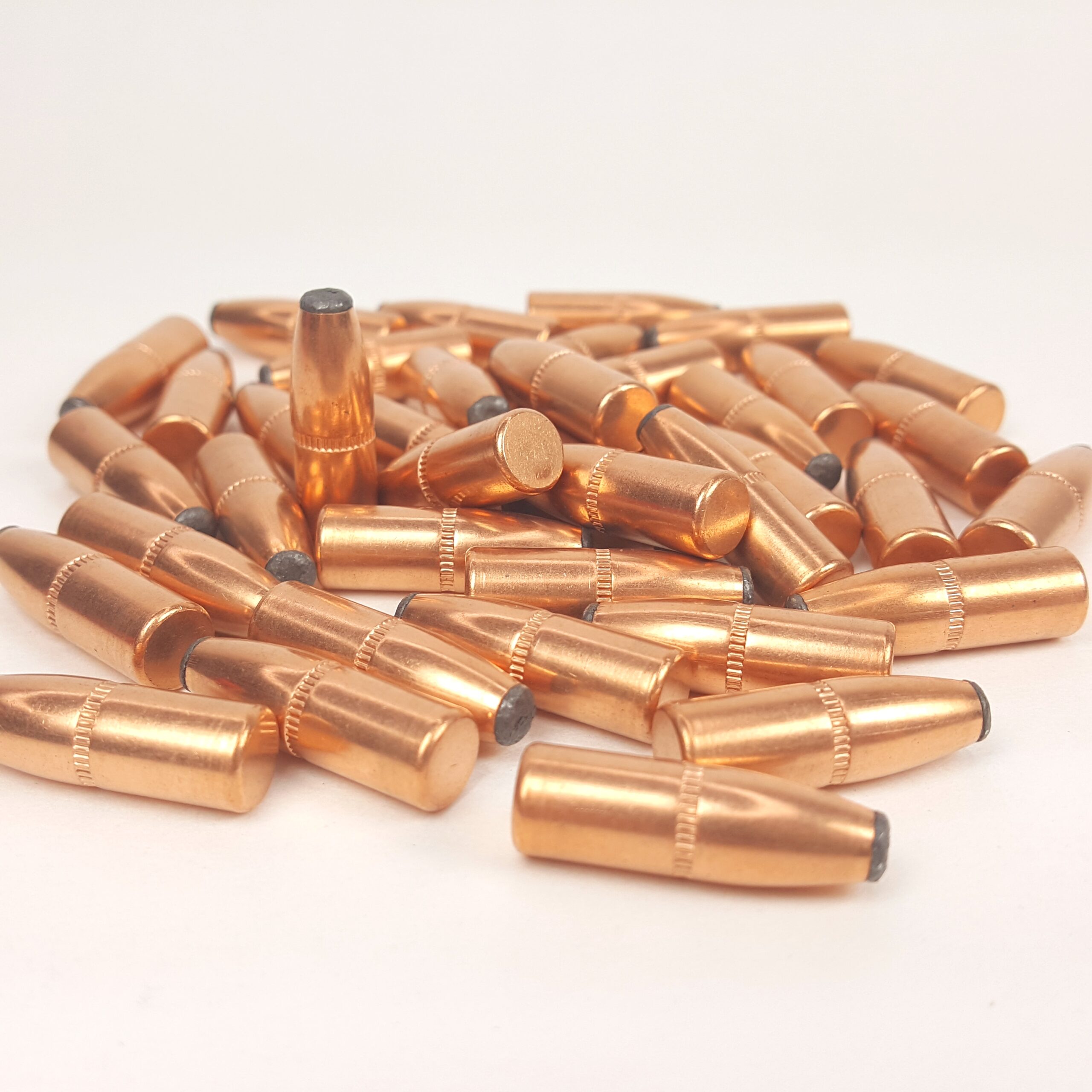7MM Caliber 7-30 Waters Bullets – Reloading 139 Grain .284 Diameter Flat Nose Bullets – Reloading Gold Country Power Strike Copper Jacket Flat Nose Bullets – Reloading 50 Count ~ Made in USA ~