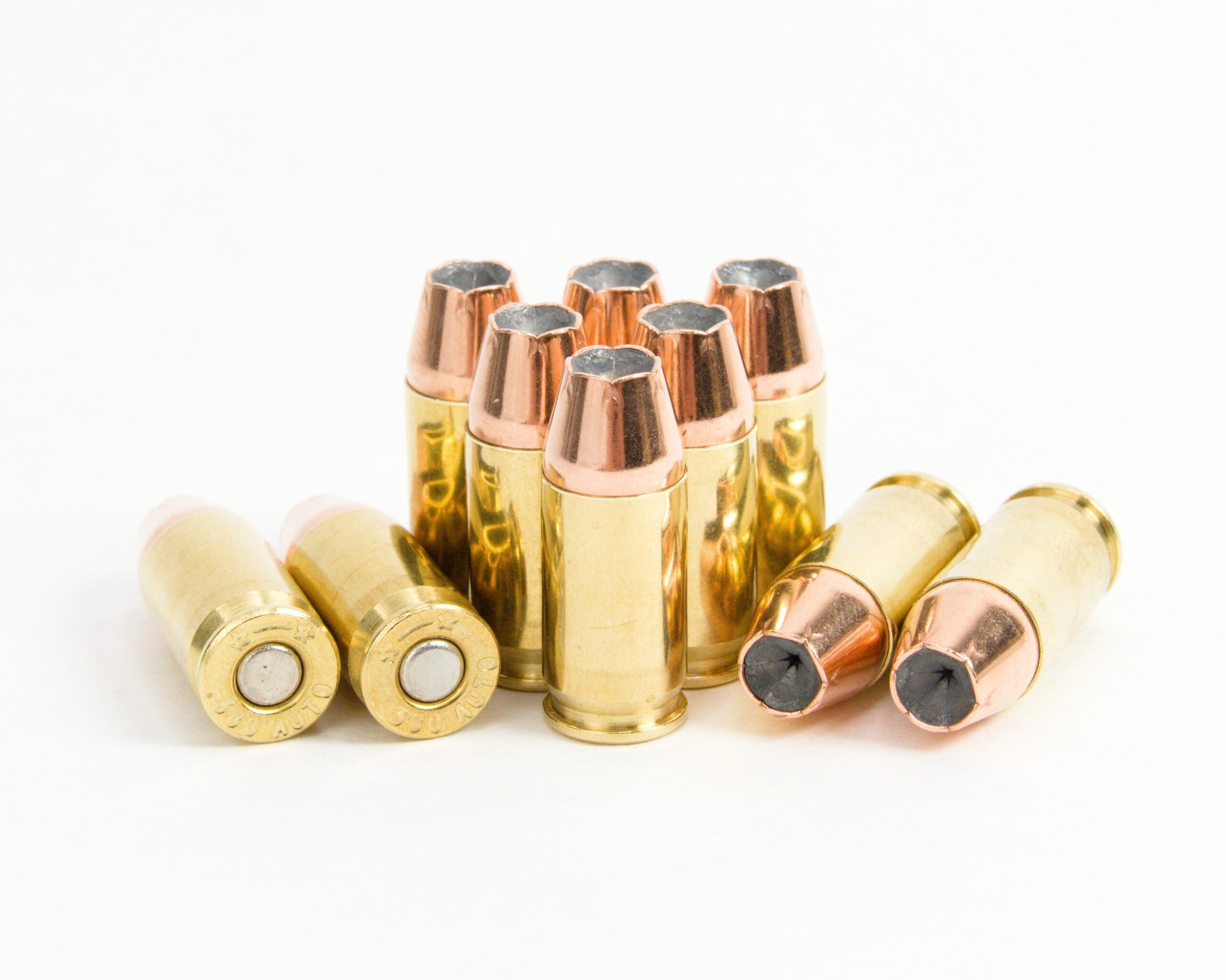 380 Auto Personal Self Defense Ammo 90 Grain Sierra Sig Sauer V-Crown Hollow Point Bullets, NEW Starline Brass ~ 200 Rounds (4 fifty round boxes)