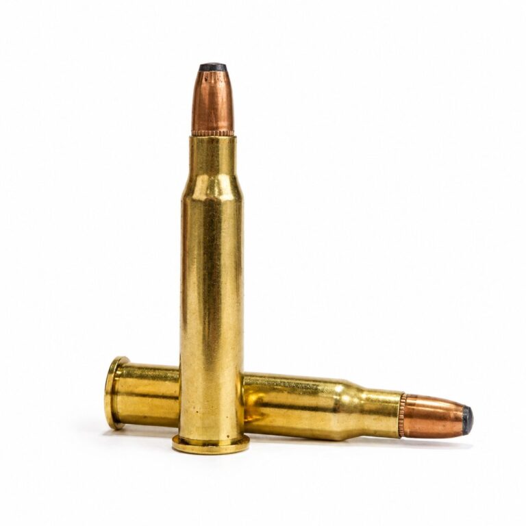 Gold Country Ammo 7-30 Waters ammunition with a Gold Country Rhino flat-nose bullet